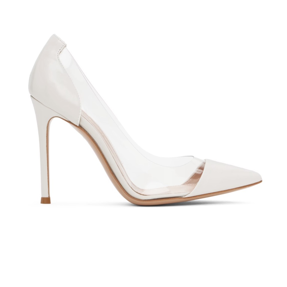 Gianvito Rossi Off-White PVC Transparent Heels